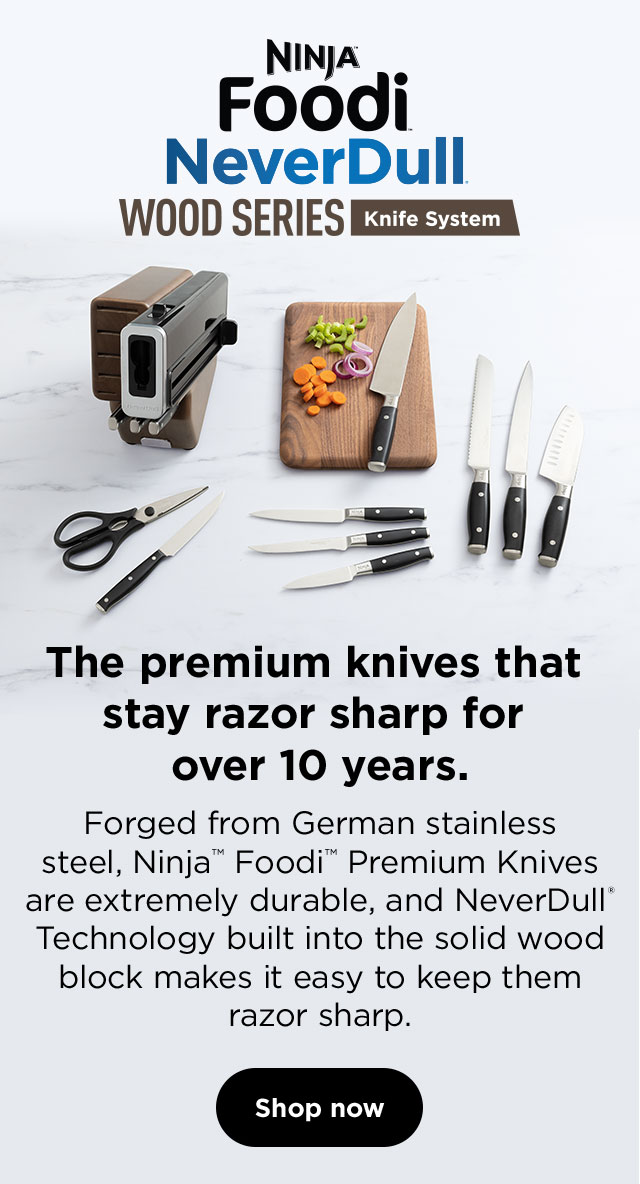 NEW Ninja Foodi NeverDull Knives—now in a premium wood block Ninja